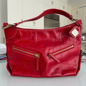 Dooney & Bourke Red Leather Hobo Bag